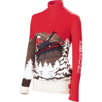 Neve Switzerland Base Layer Top - Zip Neck, Long Sleeve (For Women) in Switzerland