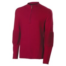 Neve Tom Sweater - Cotton-Merino Wool, Zip Neck (For Men) in Wine - Closeouts