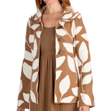 Neve Valerie Boiled Wool Jacket - Leaf Print (For Women) in Vicuna - Closeouts