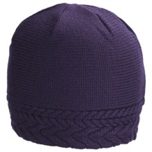 Neve Vivienne Cabled Hat - Merino Wool (For Women) in 504 Grape - Closeouts