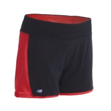 New Balance 2-in-1 Shorts (For Women) in Black/Tomato - Closeouts