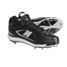 New Balance 801 Mid Baseball Cleats (For Men) in Black/Silver - Closeouts