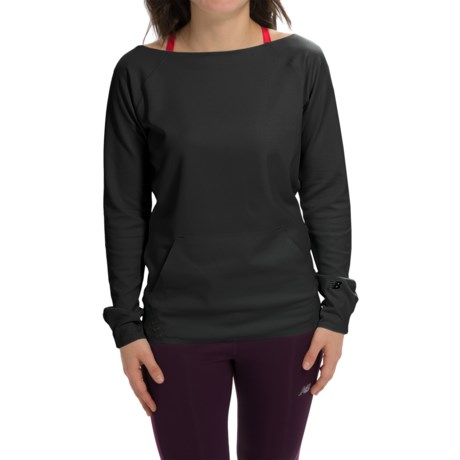 New Balance Bonded Scuba Pullover Shirt Long Sleeve For Women