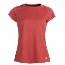 New Balance Cocona® Shirt - Short Sleeve (For Women) in Cayenne/Black - Closeouts