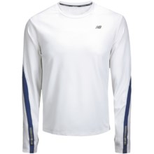 New Balance Competitor Shirt - MegaHeat®, Long Sleeve (For Men) in White/Limoges - Closeouts