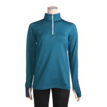 New Balance Competitor Shirt - Zip Neck, Long Sleeve (For Women) in Seaport - Closeouts