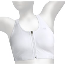 New Balance High Profile Crop Sports Bra (For Women) in White - Closeouts