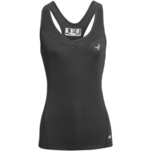 New Balance Long Bra Tank Top - Shelf Bra, Racerback (For Women) in Black - Closeouts