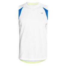 New Balance NBX Adapter Shirt - Sleeveless (For Men) in White/Directoire Blue - Closeouts
