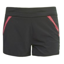 New Balance NBX Run Shorts (For Women) in Black/Cayenne - Closeouts