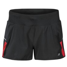 New Balance NBX Stretch Running Shorts - 2” (For Women) in Black/Tomato - Closeouts