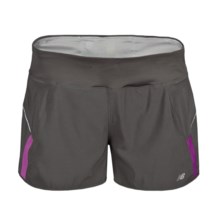 New Balance NBX Stretch Running Shorts - 2” (For Women) in Raven/Vivid Viola - Closeouts