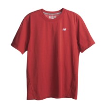New Balance Performance Heathered T-Shirt - Short Sleeve (For Men) in Chili Pepper - Closeouts