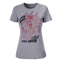 New Balance Robot Marathon T-Shirt - Short Sleeve (For Women) in Athletic Grey - Closeouts