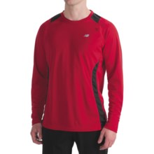 New Balance Run Shirt - Long Sleeve (For Men) in Pompeian Red - Closeouts