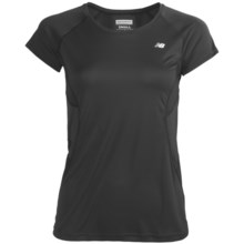 New Balance Run Shirt - Short Sleeve (For Women) in Black - Closeouts