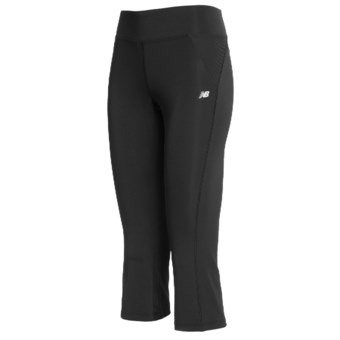 New Balance Solid Capris (For Women) in Black