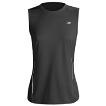 New Balance Tempo Tank Top - UPF 20+ (For Women) in Black - Closeouts