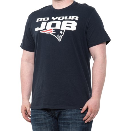 47Brand New England Patriots Imprint Super Rival T-Shirt - Short Sleeve (For Men) - FALL NAVY (XL )