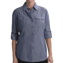 Nexx Chambray Cotton Tunic - Elbow Sleeve (For Women) in Navy Chambray - Closeouts