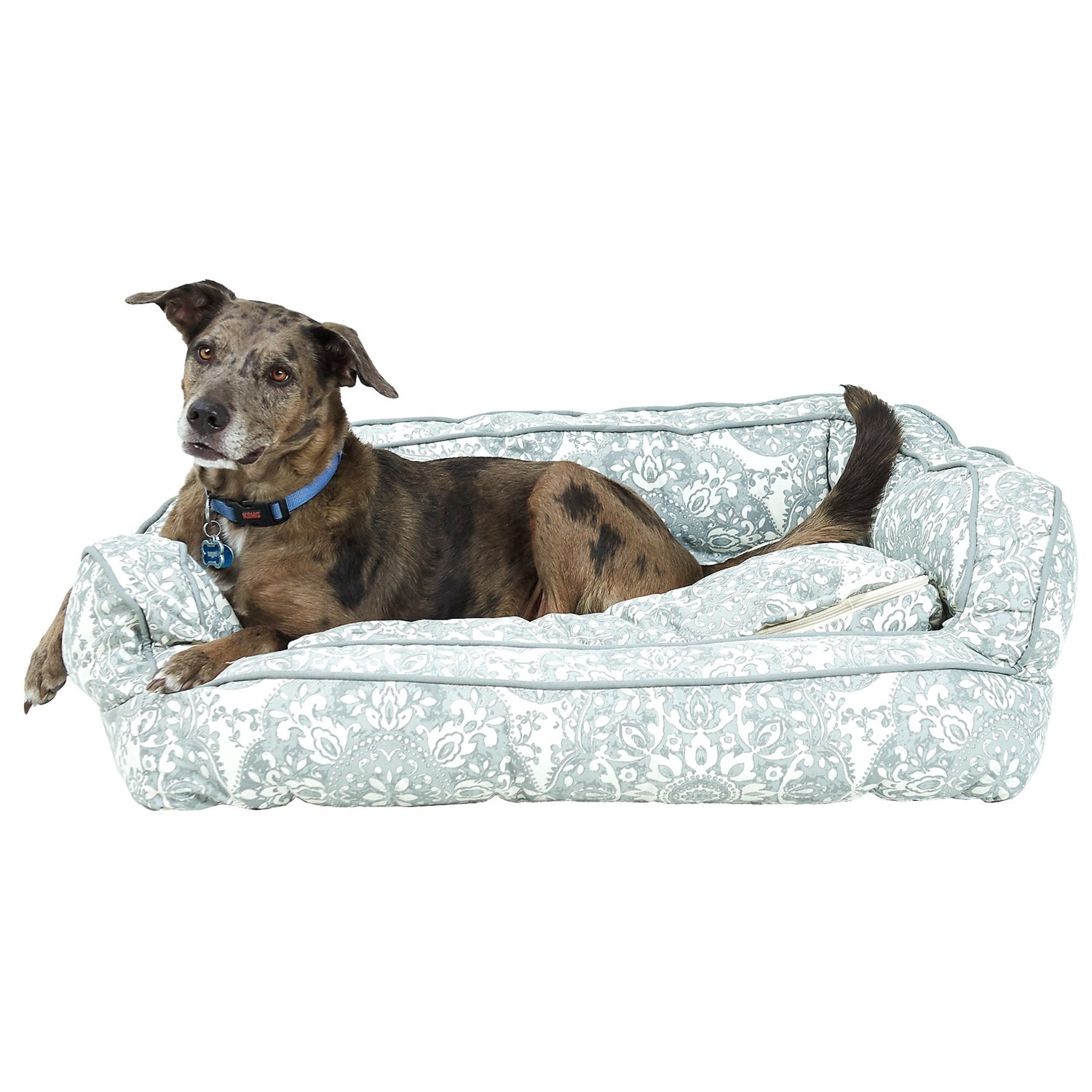 Nicole Miller Pauline Canvas Bolster Dog Bed XL, 36x27” Save 49