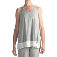 Nicole Miller Satin-Trimmed Swing Tank Top (For Women) in Heather Grey - Closeouts