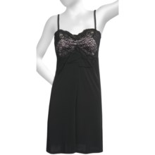 Nicole Miller Signature Lace Cup Chemise - Jersey Knit (For Women) in Jet Black - Closeouts