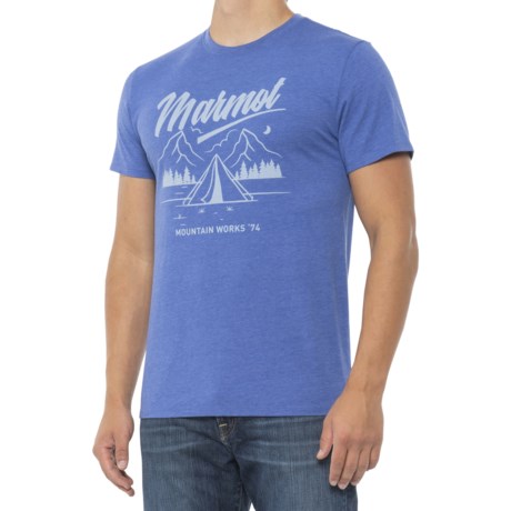 Marmot Nightcamp T-Shirt -Short Sleeve (For Men) - ROYAL HEATHER (S )
