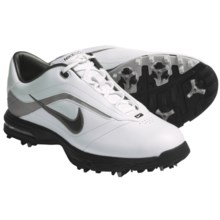 Nike Air Academy Golf Shoes - Leather (For Men) in White/Gunmetal/Metallic Silver - Closeouts