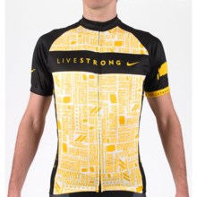Nike Livestrong Cycling Jersey - Zip Neck, Short Sleeve (For Men) in Yellow - Closeouts