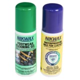Nikwax Leather Footwear Kit - Cleaning Gel/Waterproofing Wax
