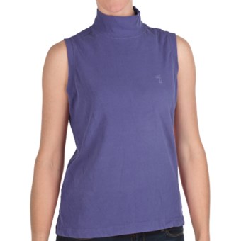 Nina Capri Mock Neck Shirt - Sleeveless (For Women) in Periwinkle