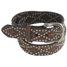 Nocona Nailhead Belt - Leather (For Men) in Brown - Closeouts