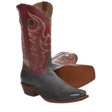 Nocona Tuscan Goat Cowboy Boots - Square Toe (For Men) in Walnut - Closeouts