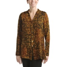 Nomadic Traders Batik Tunic Shirt - Long Sleeve (For Women) in Cheetah - Closeouts