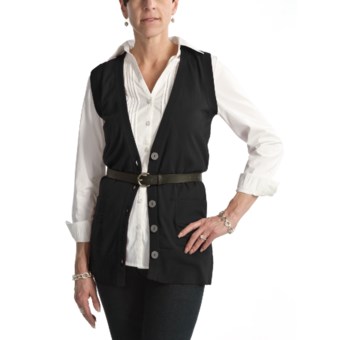Nomadic Traders Cotton B-Friend Vest - V-Neck (For Women) in Black