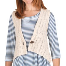 Nomadic Traders Cotton Knit Sweater Vest (For Women) in Natural - Closeouts