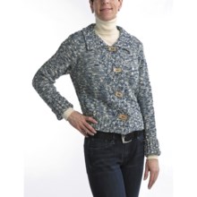 Nomadic Traders Crop Knit Jacket - Button Front (For Women) in Tweed Stonewash - Closeouts