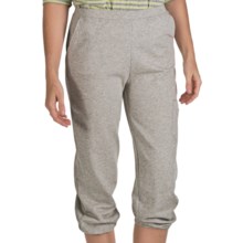 Nomadic Traders Crop Sweatpants - Stretch Cotton Terry (For Women) in Heather Grey - Closeouts