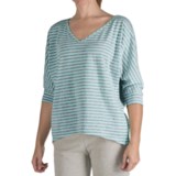 Nomadic Traders Heather Stripe Shirt - 3/4 Sleeve  (For Women)