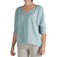 Nomadic Traders Heather Stripe Shirt - 3/4 Sleeve  (For Women) in Seamist - Closeouts