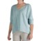 Nomadic Traders Heather Stripe Shirt - 3/4 Sleeve  (For Women) in Seamist
