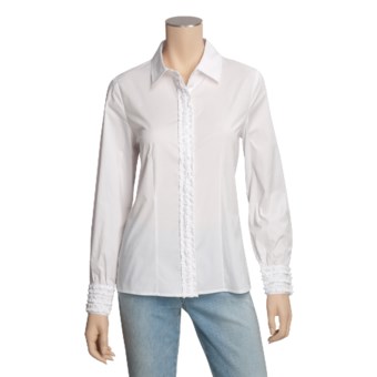 Nomadic Traders Lily Shirt - Stretch Cotton, Long Sleeve (For Women) in White