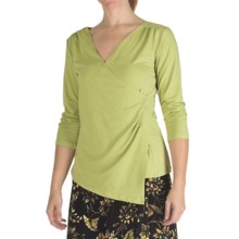 Nomadic Traders Marrakesh Knit Suri Shirt - Stretch Jersey, V-Neck, 3/4 Sleeve (For Women) in Aloe - Closeouts
