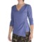 Nomadic Traders Marrakesh Knit Suri Shirt - Stretch Jersey, V-Neck, 3/4 Sleeve (For Women) in Tile Blue