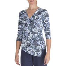 Nomadic Traders Marrakesh Knit Suri Shirt - Stretch Jersey, V-Neck, 3/4 Sleeve (For Women) in Tile Tangier - Closeouts