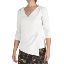 Nomadic Traders Marrakesh Knit Suri Shirt - Stretch Jersey, V-Neck, 3/4 Sleeve (For Women) in White - Closeouts
