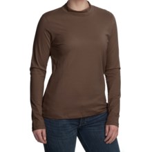 Nomadic Traders Mock Neck Shirt - Pima Cotton, Long Sleeve (For Women) in Bark - Closeouts