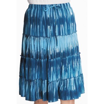Nomadic Traders Monsoon Four Tier Skirt (For Women) in Tie Dye Aqua