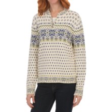 Nomadic Traders North Country Nadia Sweater - Zip Neck (For Women) in Lapis/Natural - Closeouts